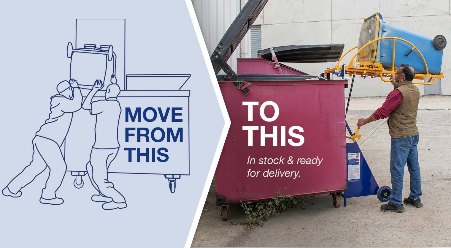 In Stock Ready for Deliver: Niftylift Bin Lifter 30kg