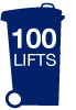 100 lifts per day icon