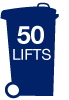 50 lifts per day icon