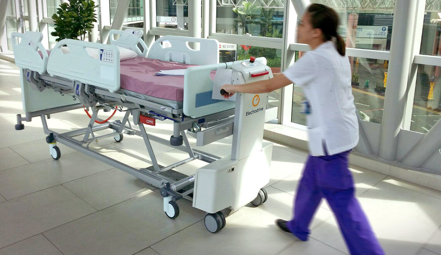 moving hospital beds
