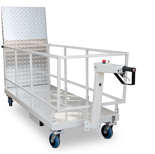 Powered bin trolley