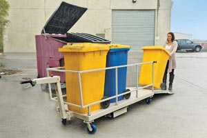 Electrodrive's Powered Bin Trolley in action